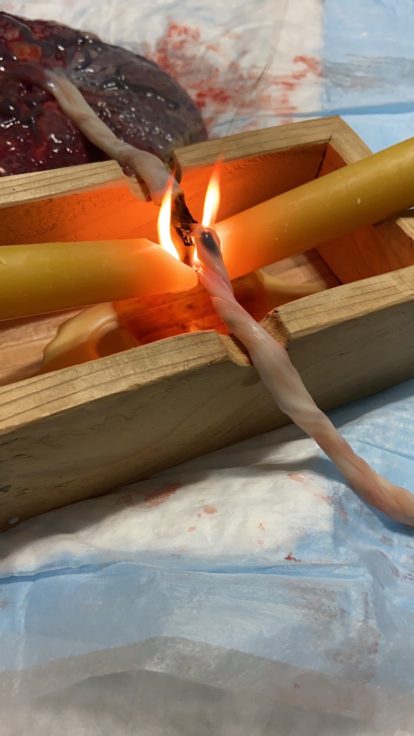 Cord burning box