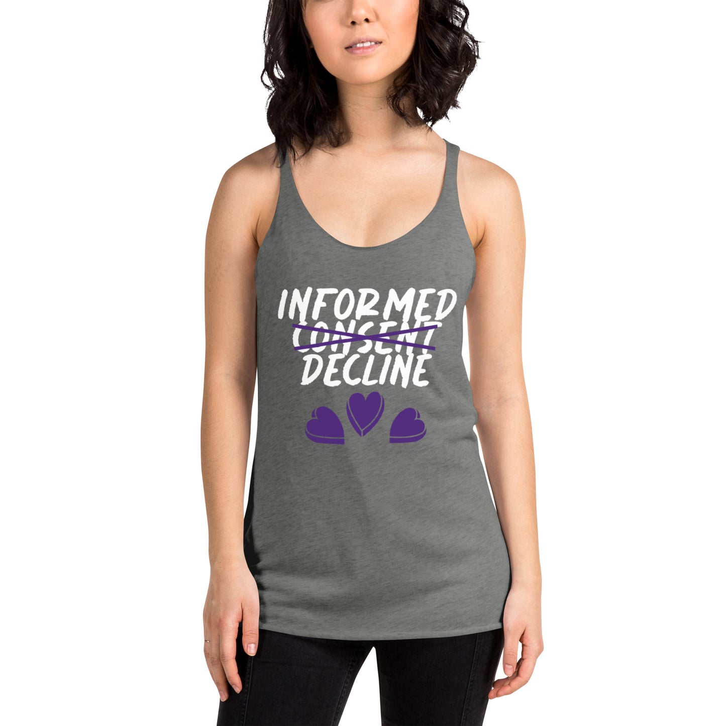 Informed Decline Flow Racerback Tank