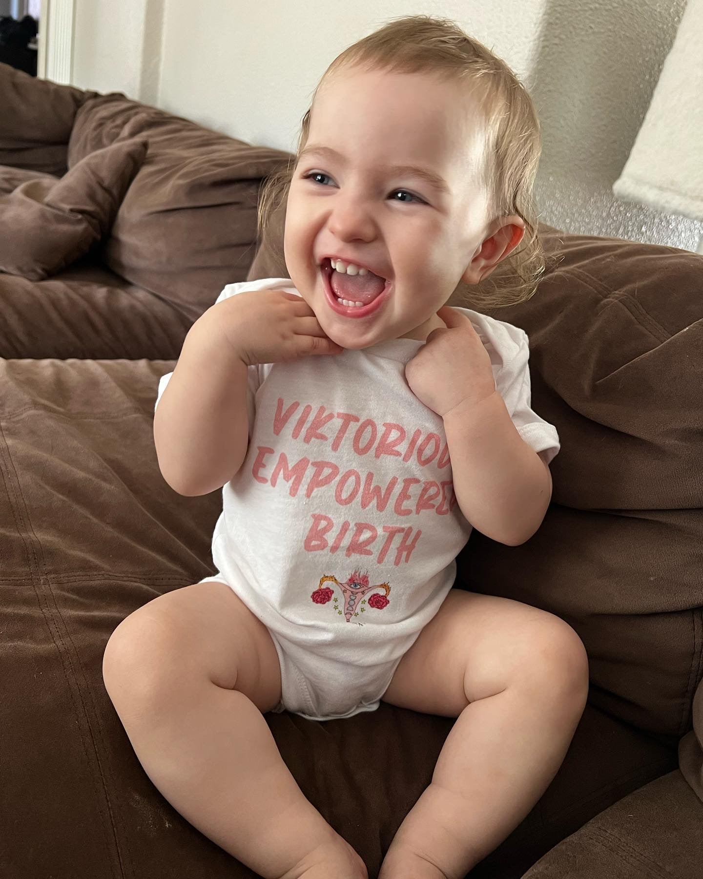 Baby Onesie Pink Letters