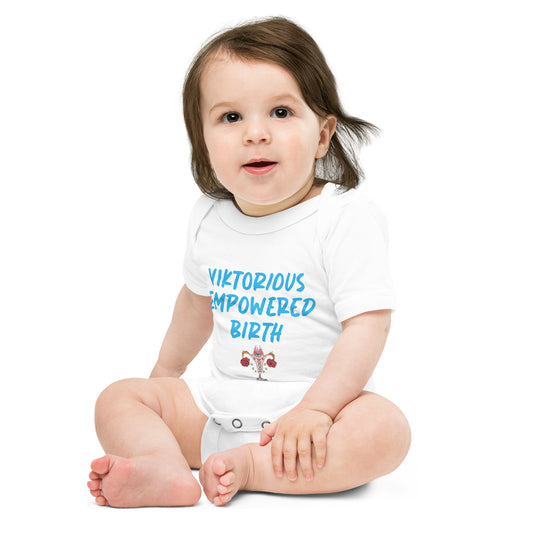 Baby Onesie Blue Letters